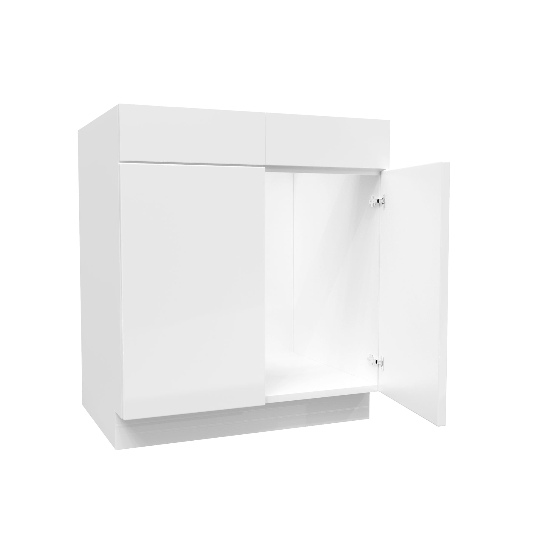 Sink Base Cabinet | Milano White | 30W x 34.5H x 24D