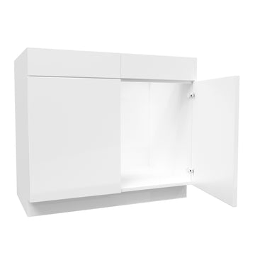 Sink Base Cabinet | Milano White | 39W x 34.5H x 24D