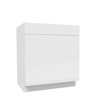 Double Door Base Cabinet | Milano White | 30W x 34.5H x 24D