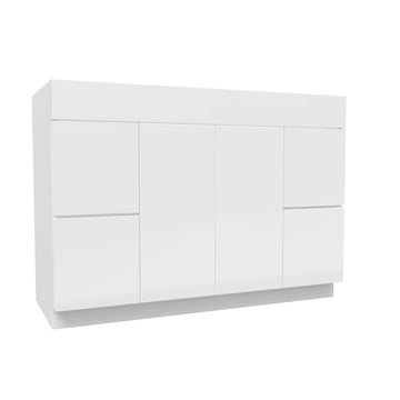 Vanity Sink Base Cabinet | Milano White | 48W x 34.5H x 21D