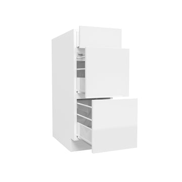 3 Drawer Base Cabinet | Milano White | 12W x 34.5H x 24D
