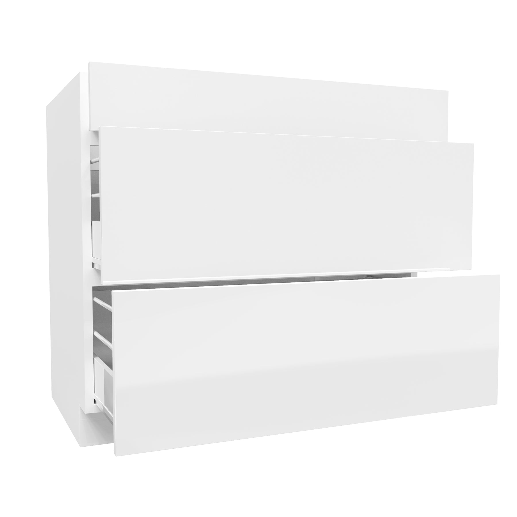 3 Drawer Base Cabinet | Milano White | 36W x 34.5H x 24D