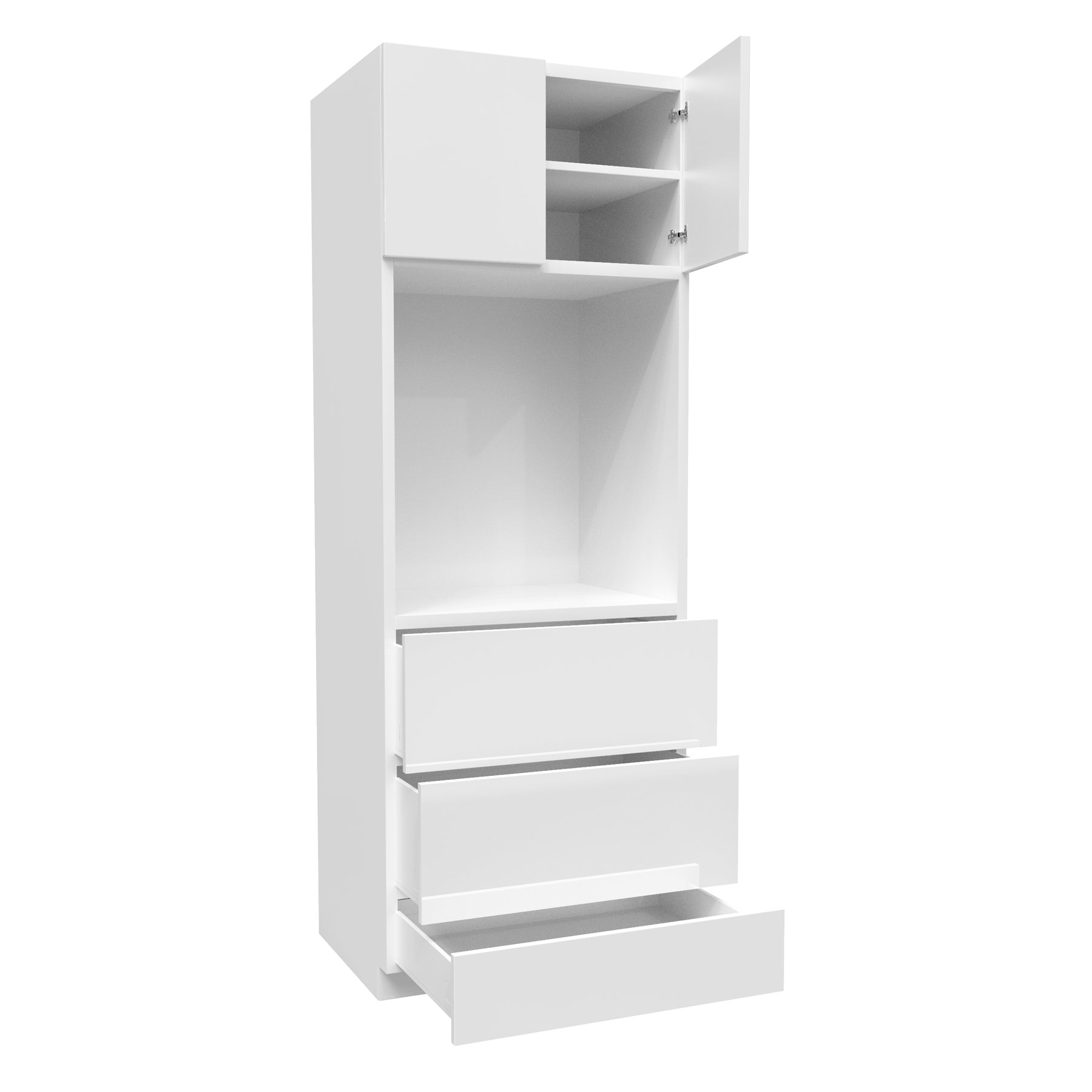 Single Oven Cabinet | Milano White | 30W x 84H x 24D