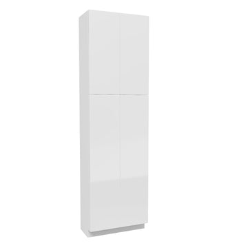 Double Door Utility Cabinet | Milano White | 24W x 84H x 12D