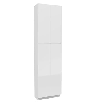 Double Door Utility Cabinet | Milano White | 24W x 90H x 12D