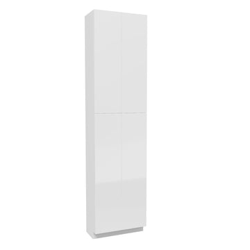 Double Door Utility Cabinet | Milano White | 24W x 96H x 12D