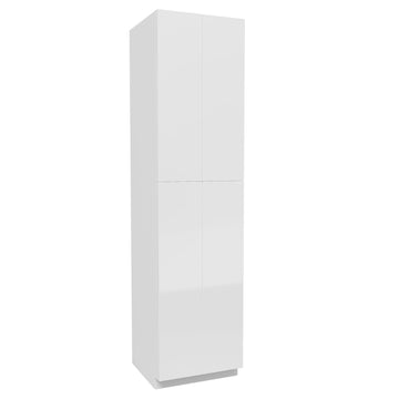 Double Door Utility Cabinet | Milano White | 24W x 96H x 24D