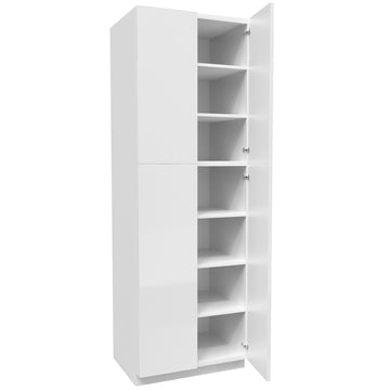 Double Door Utility Cabinet | Milano White | 30W x 90H x 24D