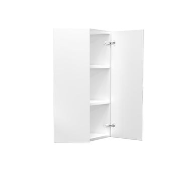 Double Door Wall End Cabinet | Milano White | 12W x 30H x 12D