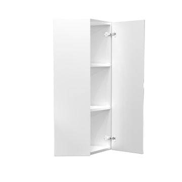 Double Door Wall End Cabinet | Milano White | 12W x 36H x 12D