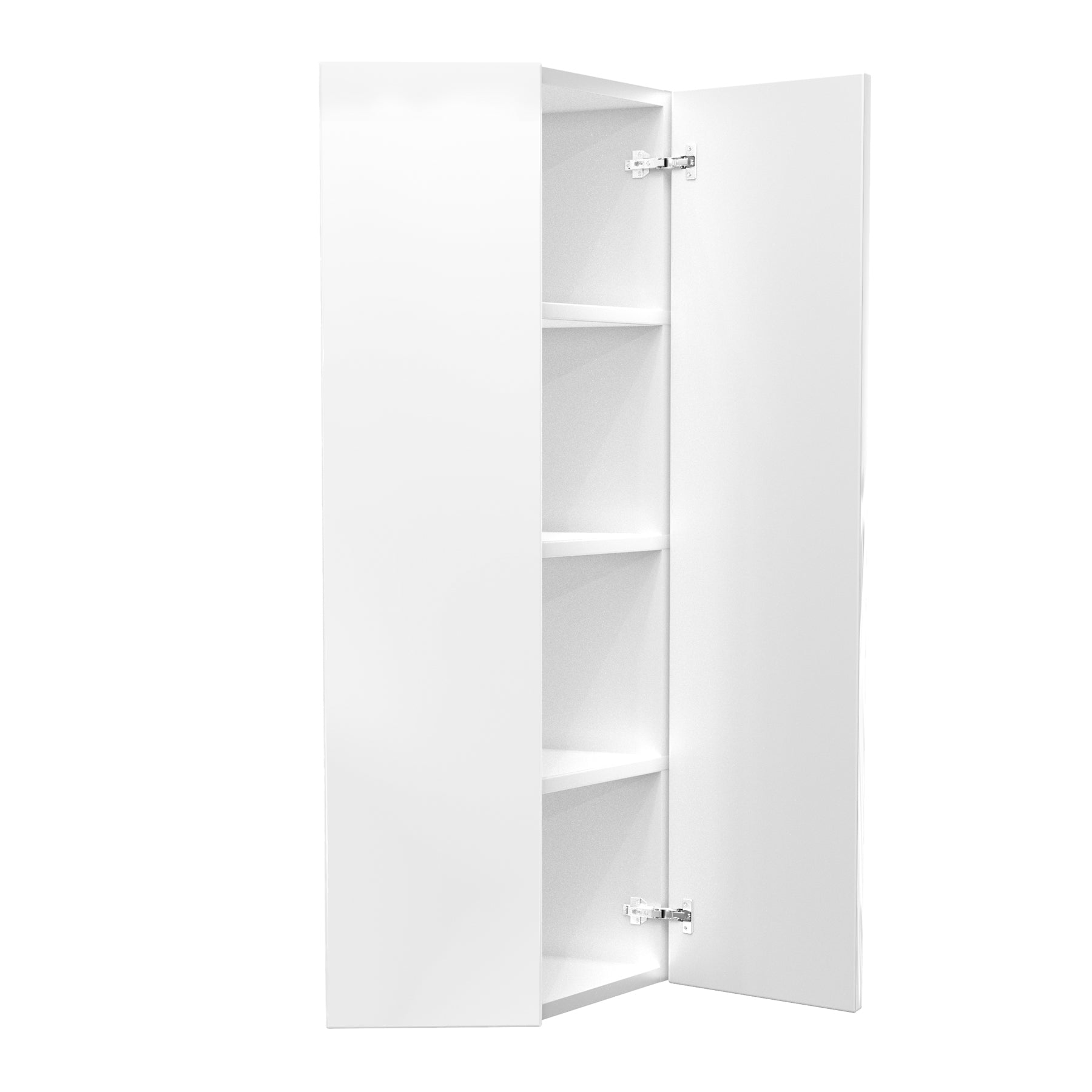 Double Door Wall End Cabinet | Milano White | 12W x 42H x 12D