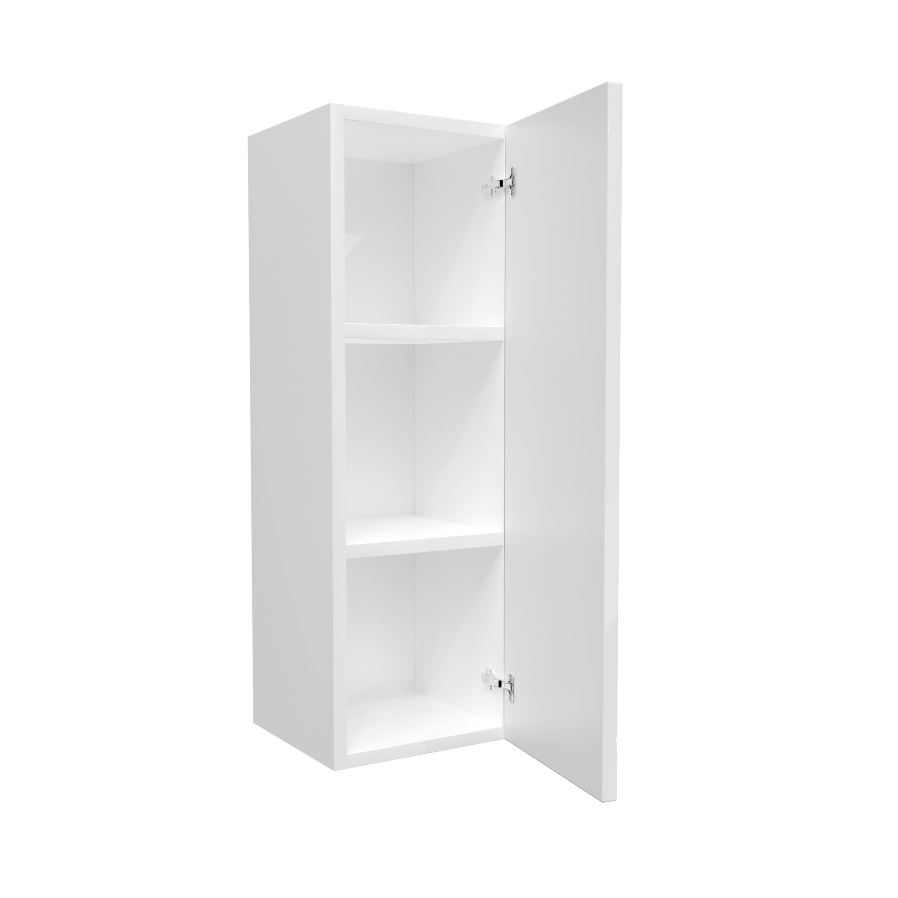 Single Door Wall Cabinet | Milano White | 12W x 36H x 12D