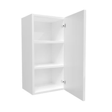 Single Door Wall Cabinet | Milano White | 15W x 30H x 12D