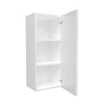 Single Door Wall Cabinet | Milano White | 15W x 36H x 12D