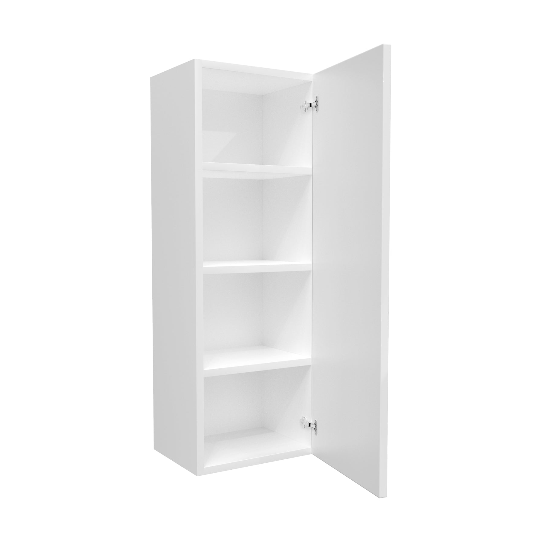 Single Door Wall Cabinet | Milano White | 15W x 42H x 12D