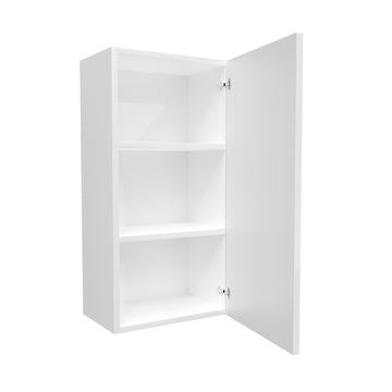 Single Door Wall Cabinet | Milano White | 18W x 36H x 12D