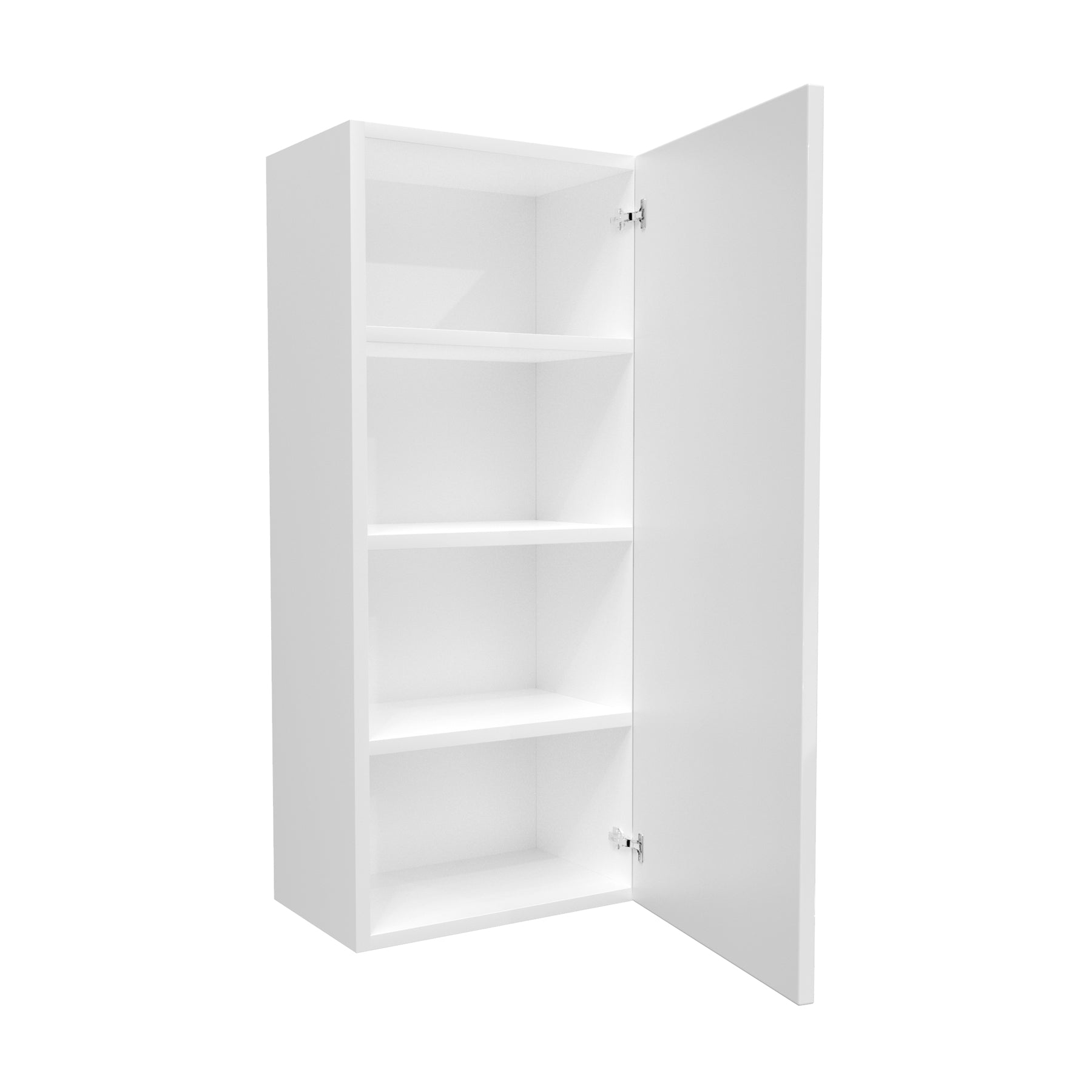 Single Door Wall Cabinet | Milano White | 18W x 42H x 12D