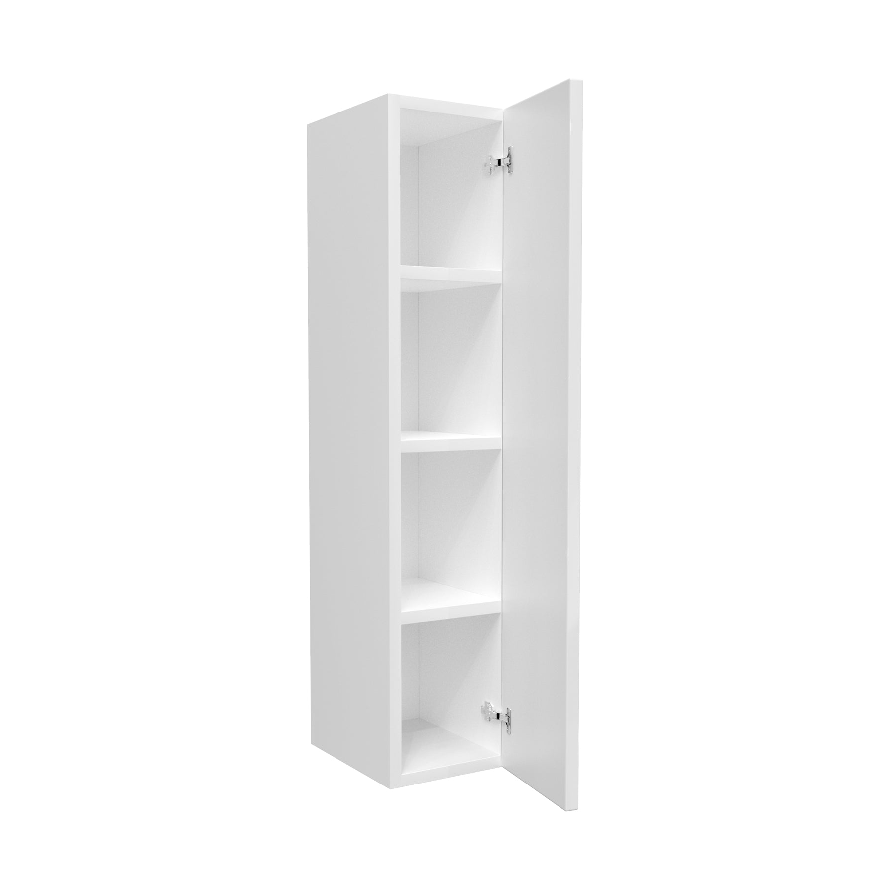Single Door Wall Cabinet | Milano White | 9W x 42H x 12D