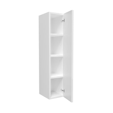 Single Door Wall Cabinet | Milano White | 9W x 42H x 12D