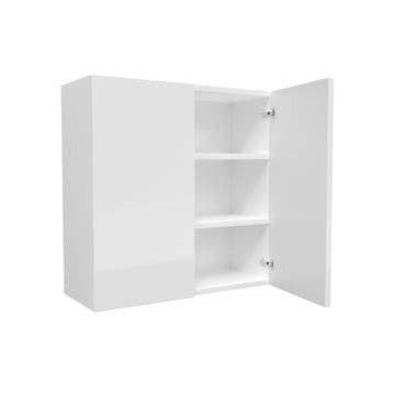 Double Door Wall Cabinet | Milano White | 30W x 30H x 12D
