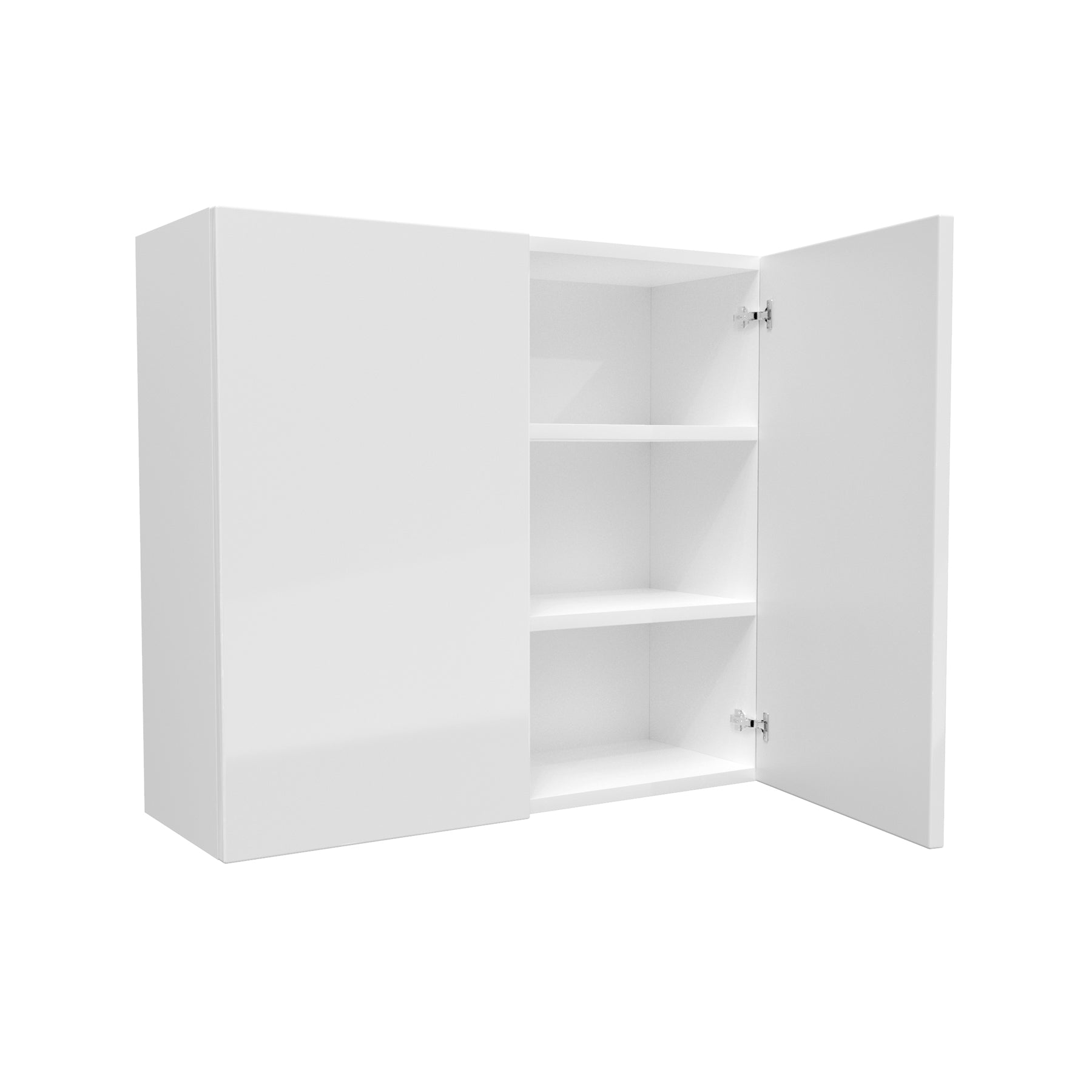 Double Door Wall Cabinet | Milano White | 33W x 30H x 12D