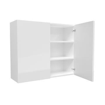 Double Door Wall Cabinet | Milano White | 36W x 30H x 12D