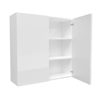 Double Door Wall Cabinet | Milano White | 36W x 36H x 12D
