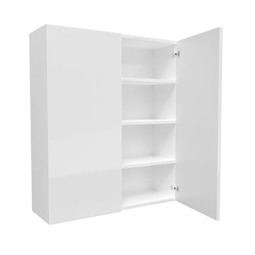 Double Door Wall Cabinet | Milano White | 36W x 42H x 12D