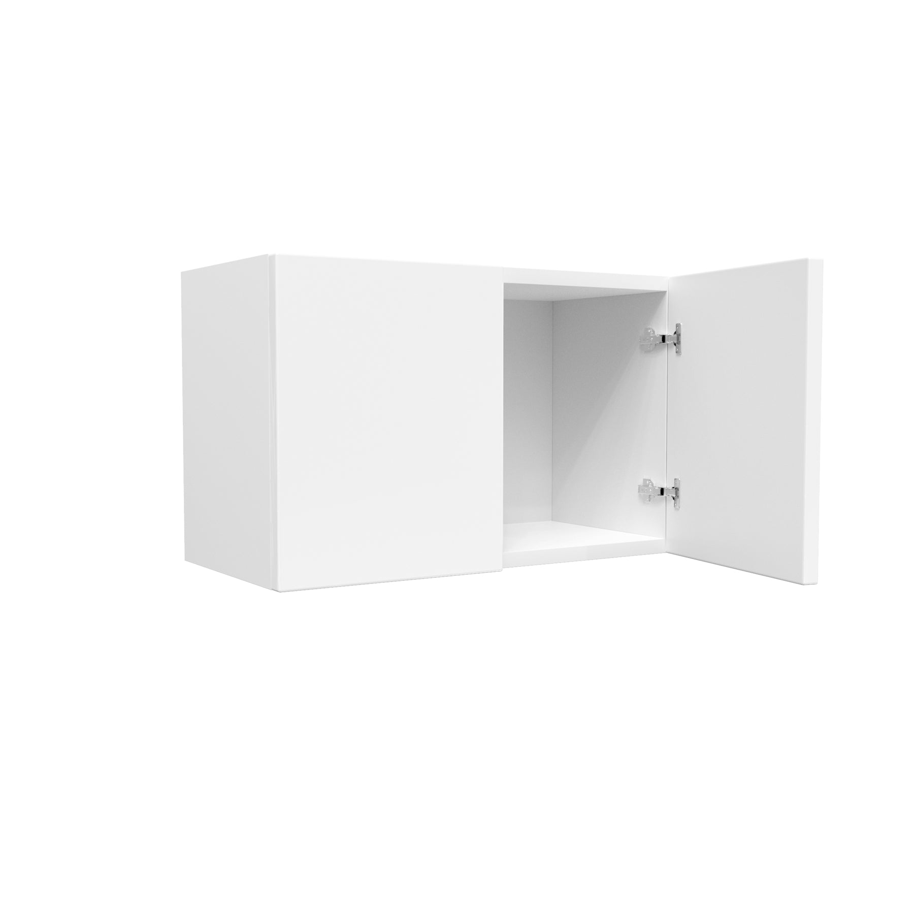 Double Door Wall Cabinet | Milano White | 24W x 15H x 12D