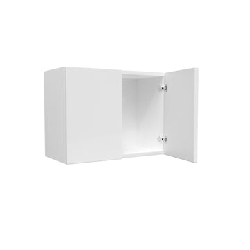 Double Door Wall Cabinet | Milano White | 24W x 18H x 12D