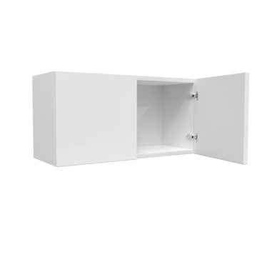 Double Door Wall Cabinet | Milano White | 30W x 15H x 12D