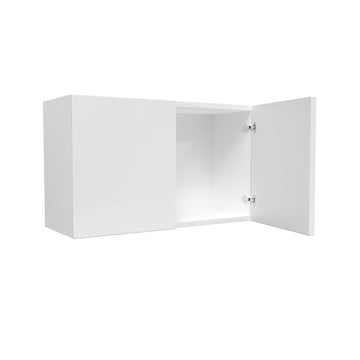 Double Door Wall Cabinet | Milano White | 30W x 18H x 12D