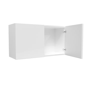 Double Door Wall Cabinet | Milano White | 33W x 18H x 12D