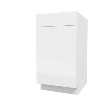 Single Door Base Cabinet | Milano White | 18W x 34.5H x 24D