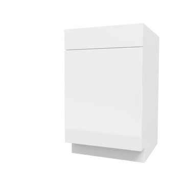 Single Door Base Cabinet | Milano White | 21W x 34.5H x 24D