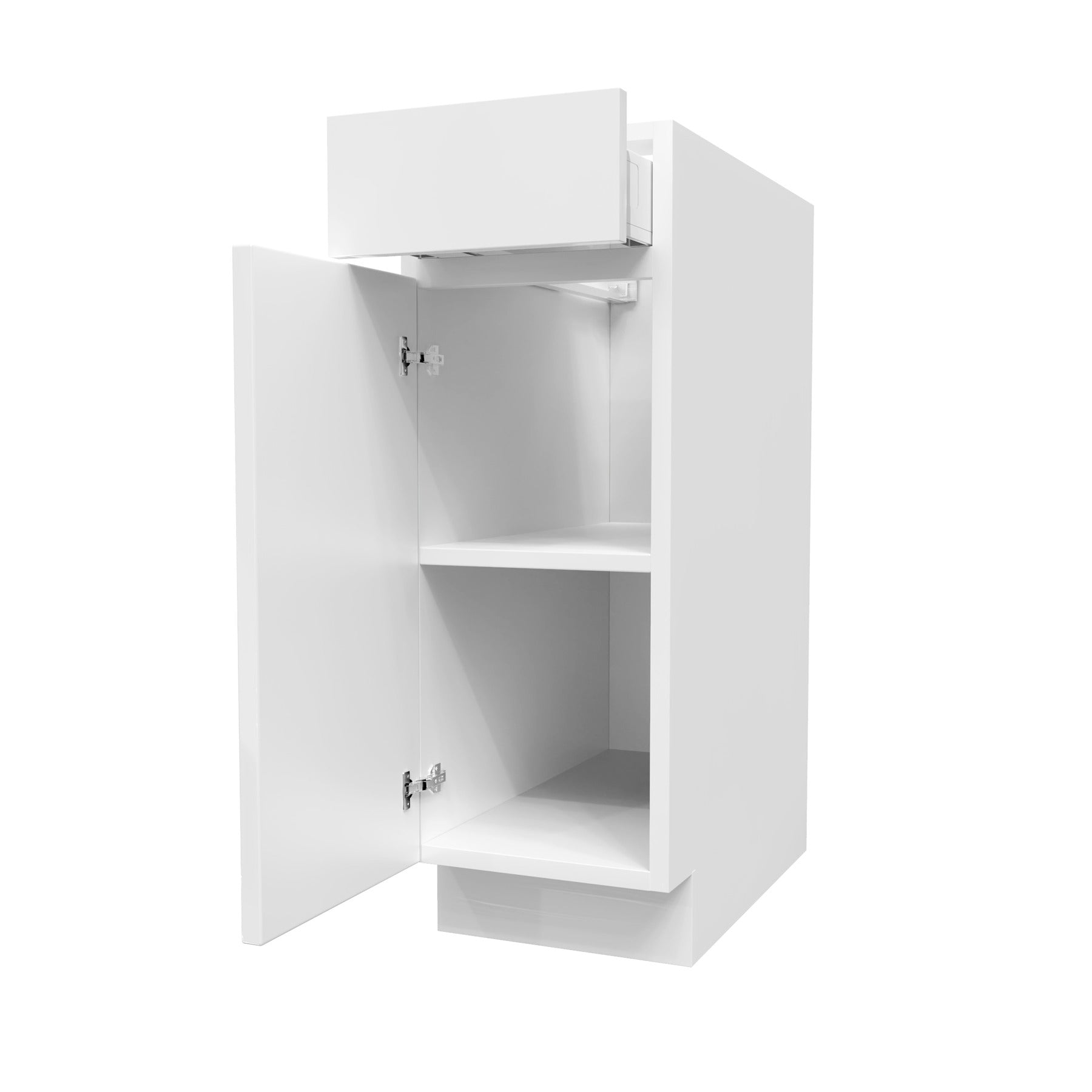 Milano White 12"W x 34.5"H x 24"D | Single Door Base Cabinet
