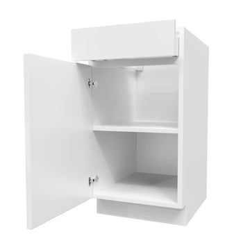 Single Door Base Cabinet | Milano White | 18W x 34.5H x 24D