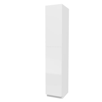 Kitchen Utility Cabinet | Milano White | 18W x 96H x 24D