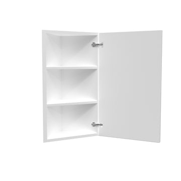 Single Door Wall End Cabinet | Milano White | 12W x 30H x 12D