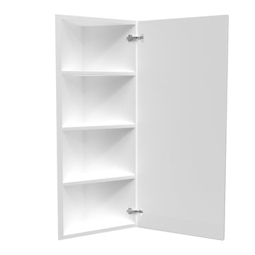 Single Door Wall End Cabinet | Milano White | 12W x 42H x 12D