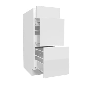 Vanity Drawer Base Cabinet | Milano White | 12W x 34.5H x 21D