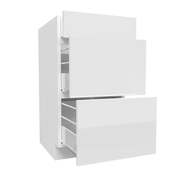 Vanity Drawer Base Cabinet | Milano White | 18W x 34.5H x 21D