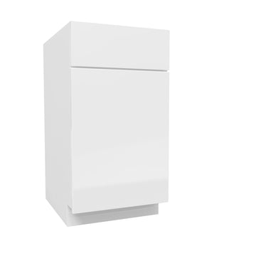Waste Basket Cabinet | Milano White | 18W x 34.5H x 24D