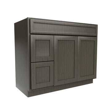 RTA - Elegant Smoky Grey - Door & Drawer Vanity Cabinet | 42