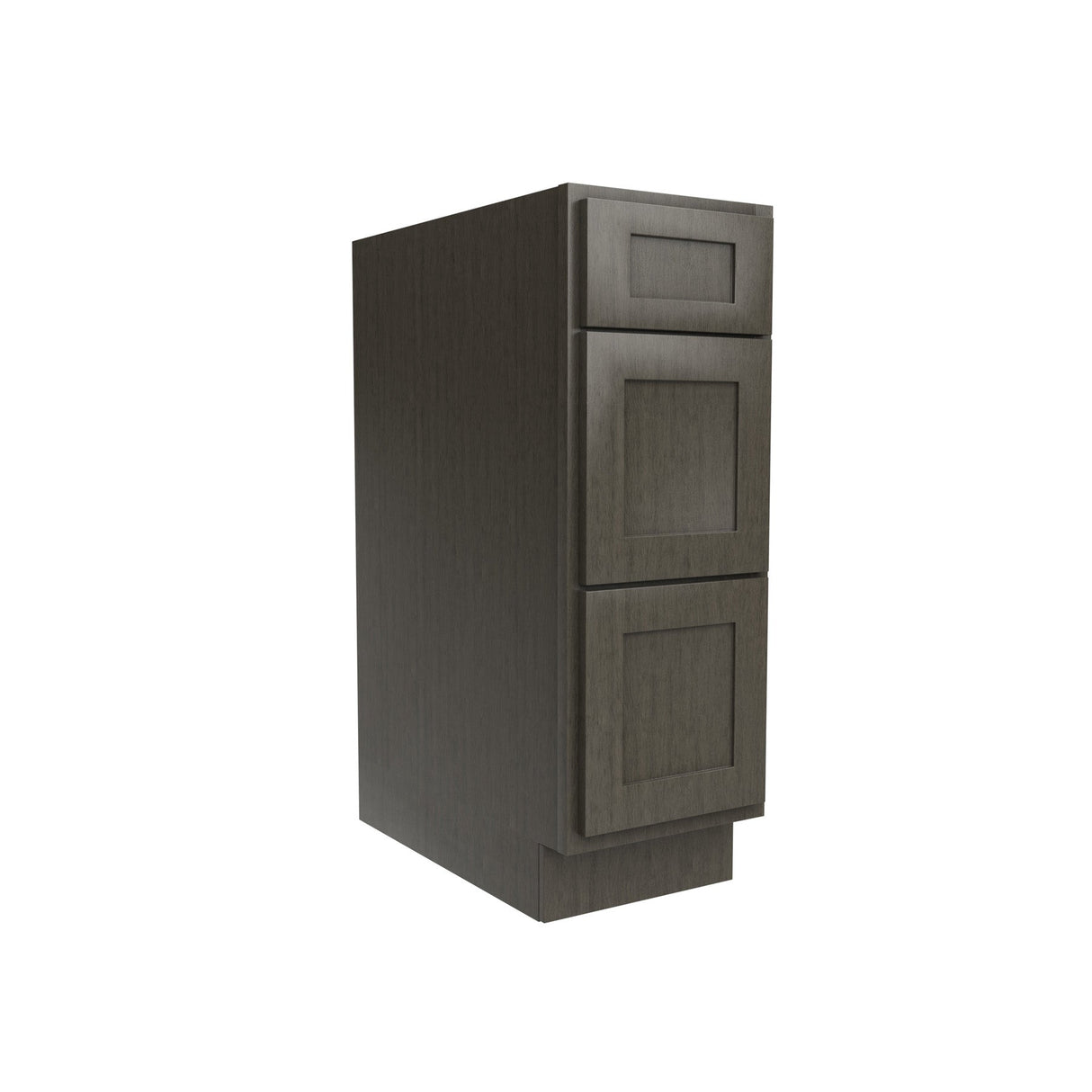 RTA - Elegant Smoky Grey - 3 Drawer Base Cabinet | 12"W x 34.5"H x 24"D