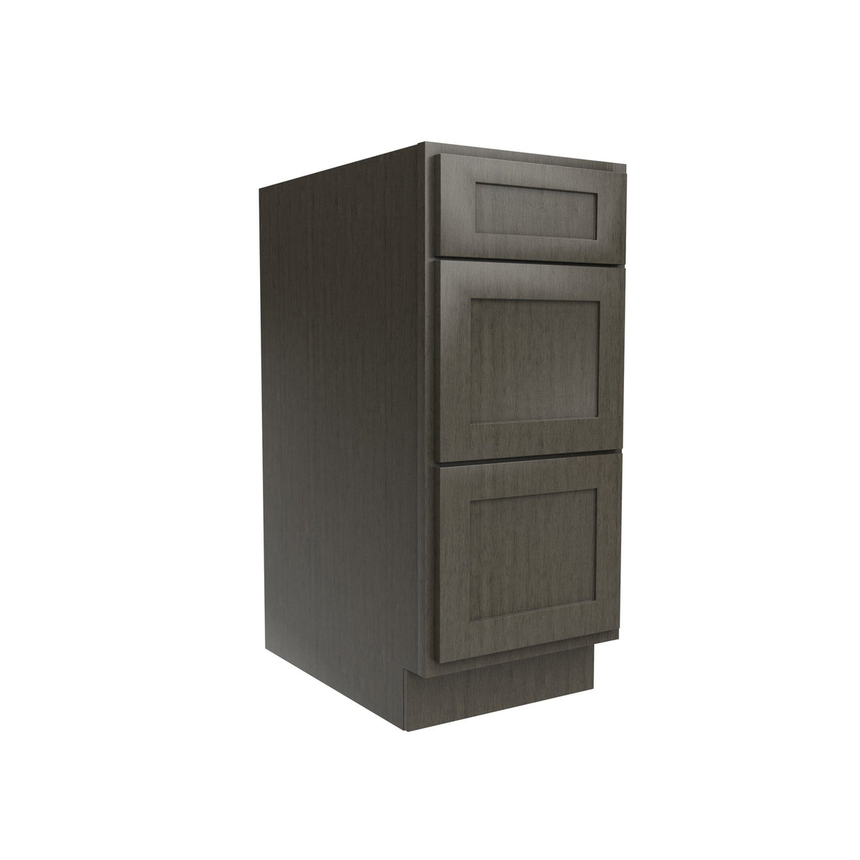 RTA - Elegant Smoky Grey - 3 Drawer Base Cabinet | 15"W x 34.5"H x 24"D
