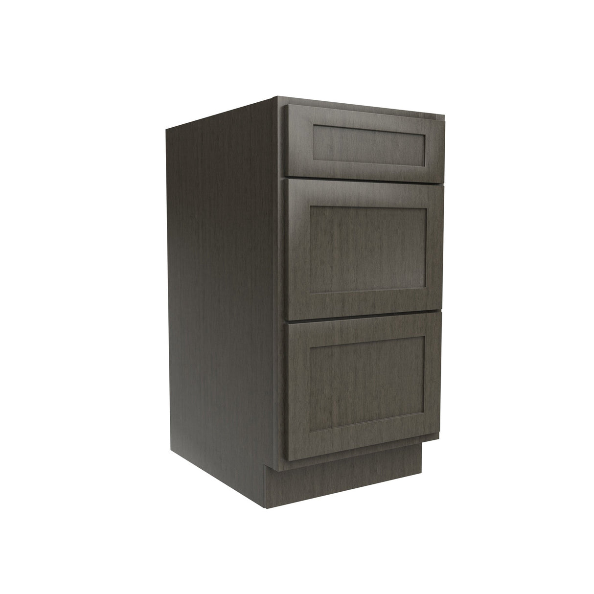 RTA - Elegant Smoky Grey - 3 Drawer Base Cabinet | 18"W x 34.5"H x 24"D