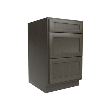 RTA - Elegant Smoky Grey - 3 Drawer Base Cabinet | 21