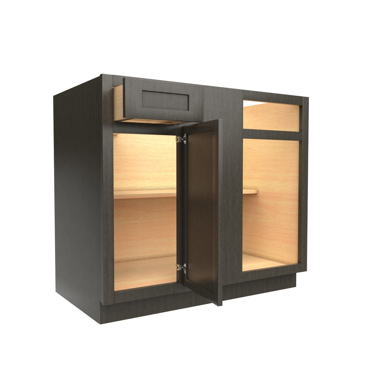 RTA - Elegant Smoky Grey - Blind Base Cabinet | 33"W x 34.5"H x 24"D
