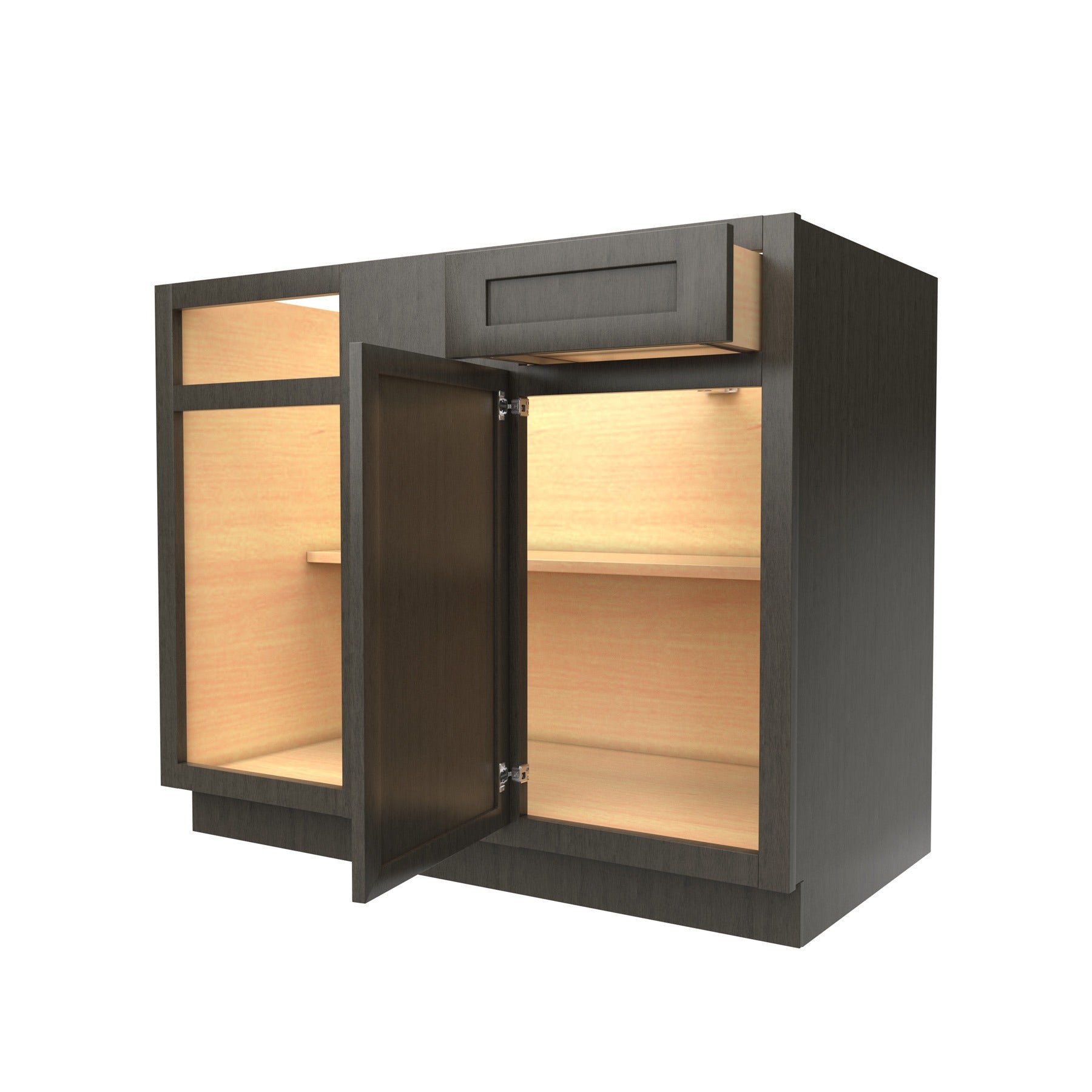 RTA - Elegant Smoky Grey - Blind Base Cabinet | 39"W x 34.5"H x 24"D